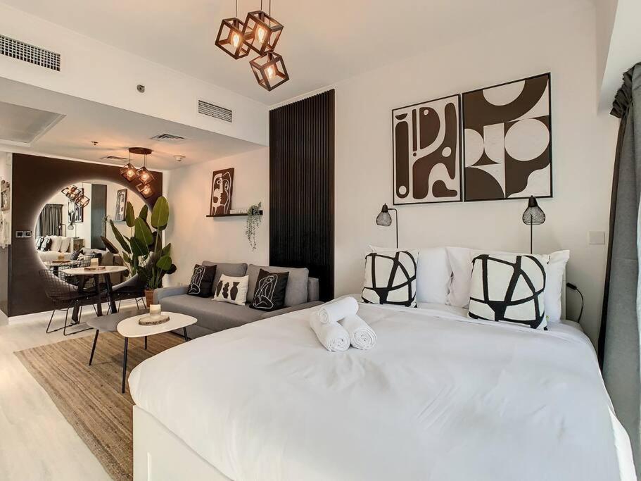 Luxury Modern Studio In Jlt With Amazing View & Rooftop Pool - Sleeps 3 ドバイ エクステリア 写真