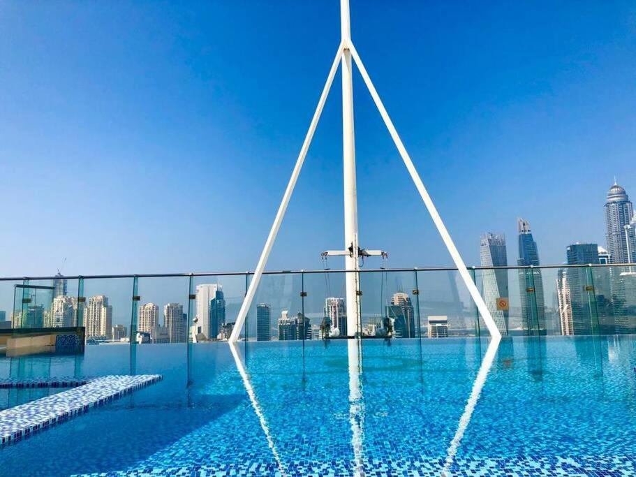 Luxury Modern Studio In Jlt With Amazing View & Rooftop Pool - Sleeps 3 ドバイ エクステリア 写真